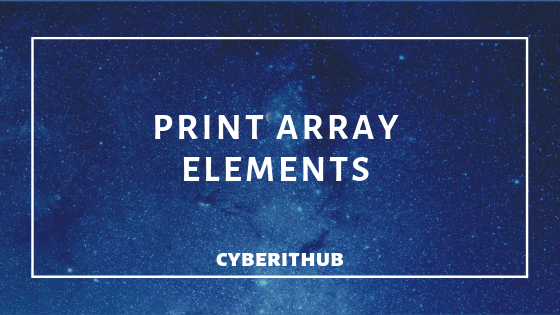 How to Print Array in Bash Shell Script 1