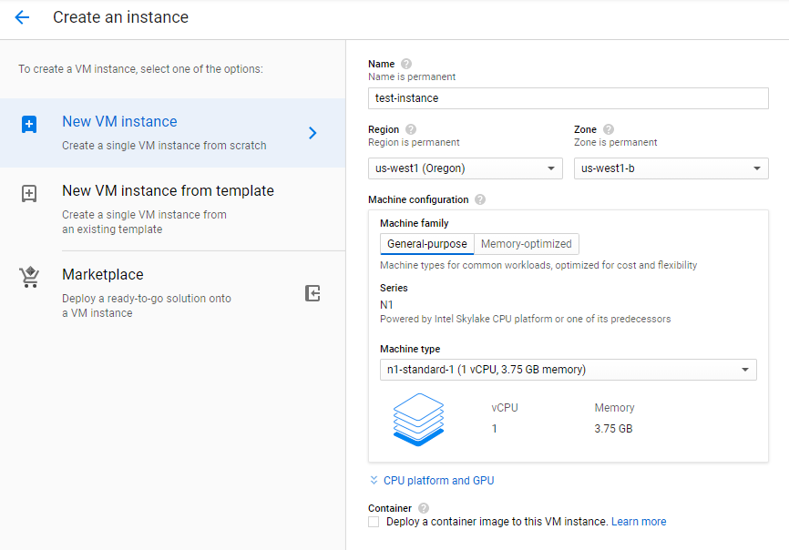 How to create a Virtual Machine in Google Cloud(SDK v272.0) 4