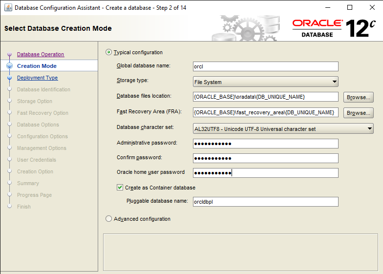 Best Steps to Create a Database in Oracle DB 12c 3