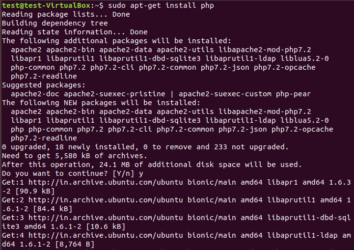 How to install PHP on Ubuntu 18.04 3