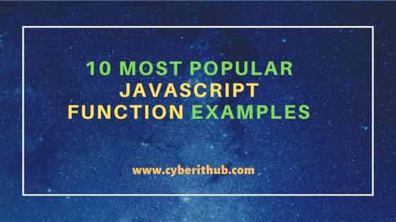 10 Most Popular Javascript Function Examples 1