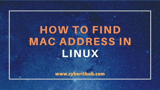 command to find mac address linux