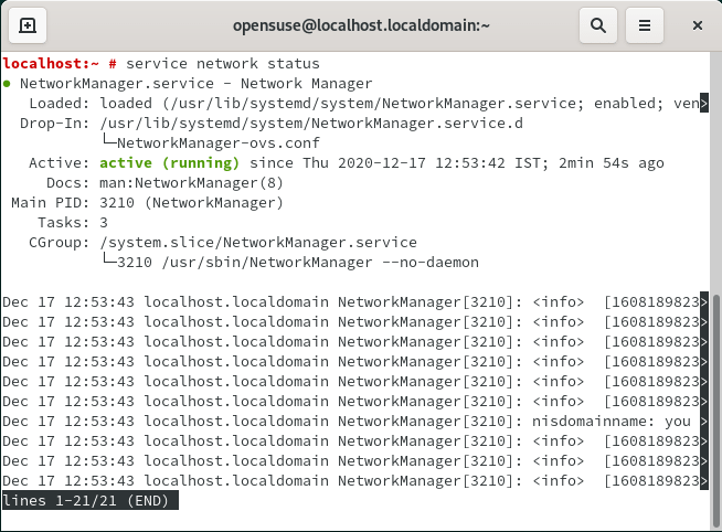 How To Start / Stop / Restart Network Service in OpenSUSE Linux 4