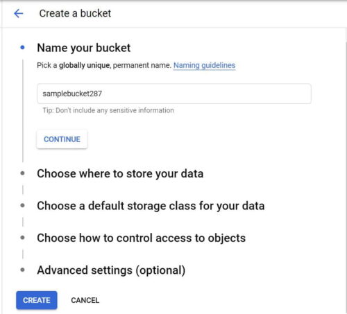 Step by Step Guide to Create a Bucket in Google Cloud Storage 3