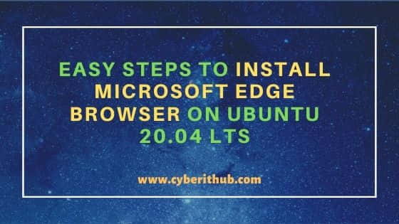 6 Easy Steps to Install Microsoft Edge Browser on Ubuntu 20.04 LTS 11