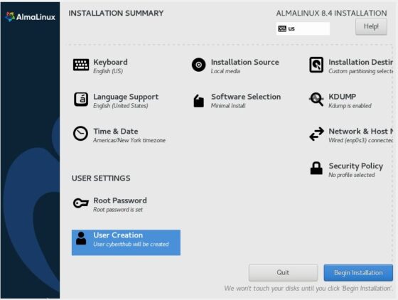 Step by Step Guide to Install AlmaLinux 8.4 20