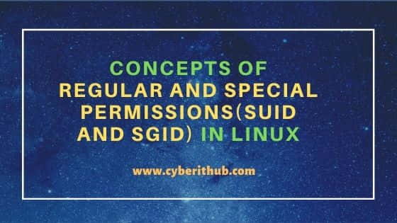Concepts of Regular and Special Permissions(SUID and SGID) in Linux 6