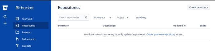 Step By Step Guide to Create a Repository on Bitbucket{with Screenshots} 2