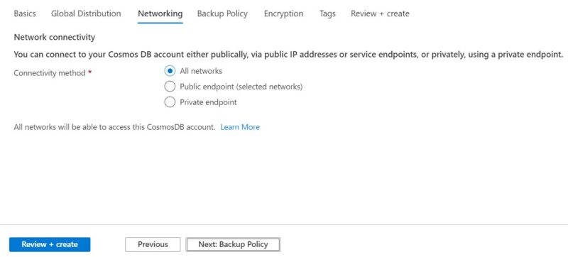 How to Create Azure Cosmos DB Account from Azure Portal 126