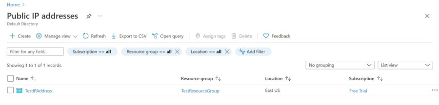 How to Create Public IP Address Using Azure Portal 7