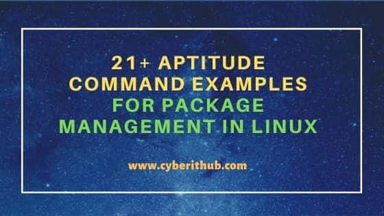 21+ aptitude Command Examples for Package Management in Linux 12