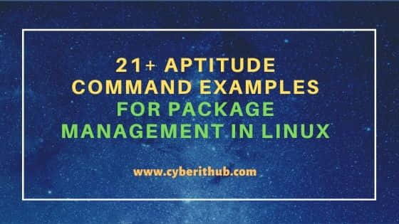 21+ aptitude Command Examples for Package Management in Linux 1