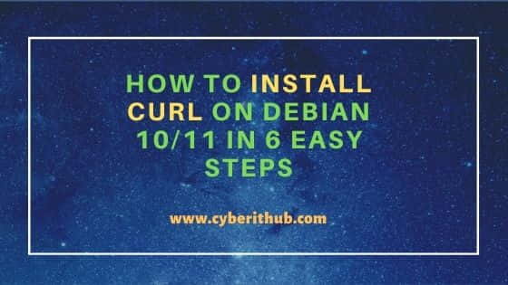 How to Install curl on Debian 10/11 in 6 Easy Steps 1