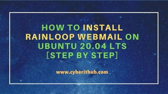 How to Install RainLoop Webmail on Ubuntu 20.04 LTS [Step By Step] 12