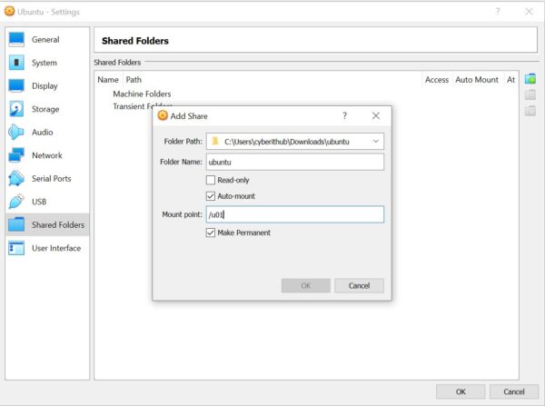 How to Share Folder Between Windows 10 Host OS and Ubuntu 20.04 Guest OS 3