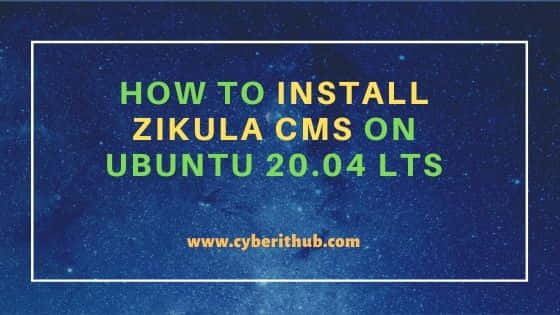 How to Install Zikula CMS on Ubuntu 20.04 LTS