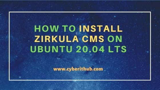 How to Install Zikula CMS on Ubuntu 20.04 LTS [Step By Step] 1