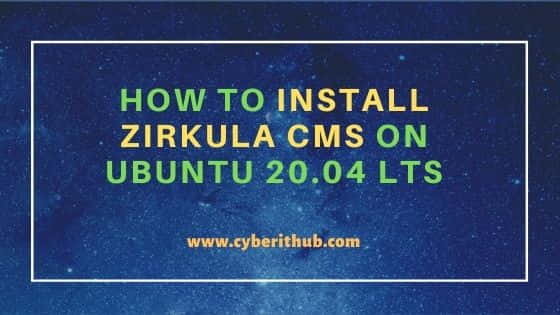 How to Install Zikula CMS on Ubuntu 20.04 LTS [Step By Step] 9