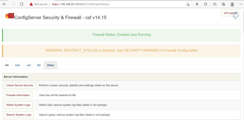 How to Enable CSF Firewall GUI on Ubuntu 20.04 LTS [Step by Step] 3