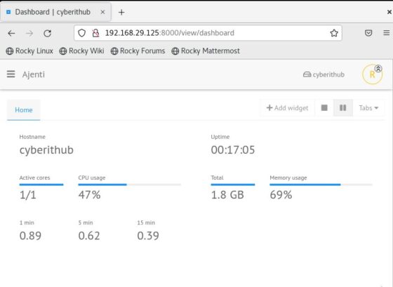 How to Install Ajenti Control Panel on RHEL / CentOS / Rocky Linux 4