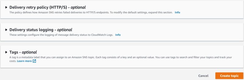 How to Create an Amazon SNS Topic Using AWS Management Console 90