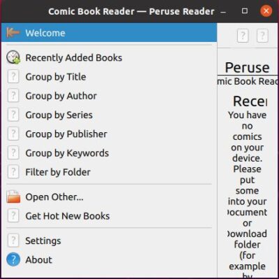 How to Install Peruse comic reader on Ubuntu 20.04 LTS (Focal Fossa) 3