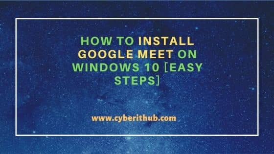 Install google meet
