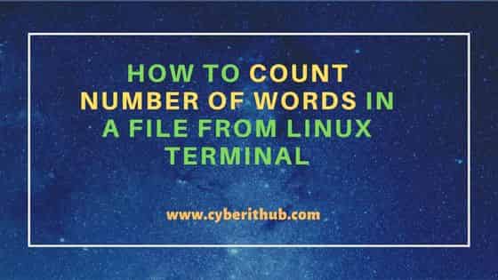 How to count number of words in a File from Linux Terminal 12