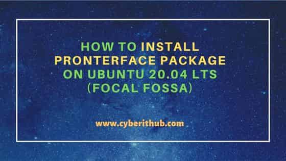 How to Install pronterface package on Ubuntu 20.04 LTS (Focal Fossa) 1