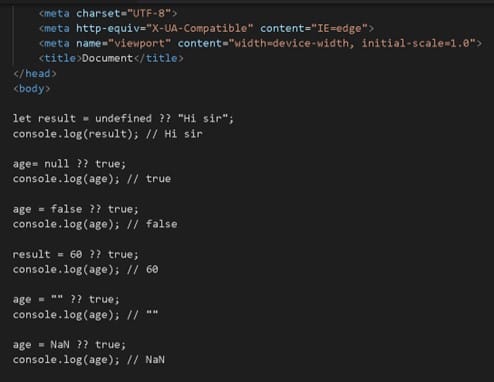 How does JavaScript double question mark (??) operator works 29