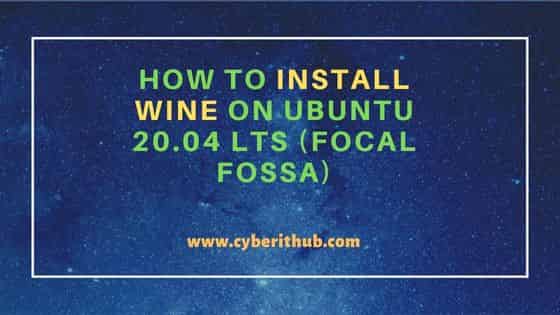 How to Install Wine on Ubuntu 20.04 LTS (Focal Fossa) 1