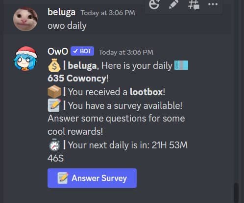 How to Use OwO Discord Bot [OwO Bot Commands] 7