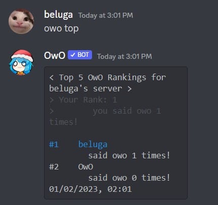 How to Use OwO Discord Bot [OwO Bot Commands] 4