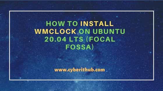 How to Install wmclock on Ubuntu 20.04 LTS (Focal Fossa) 12