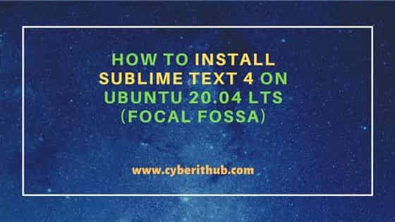 How to Install Sublime Text 4 on Ubuntu 20.04 LTS (Focal Fossa) 12