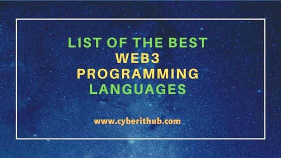 List of The Best Web3 Programming Languages 2