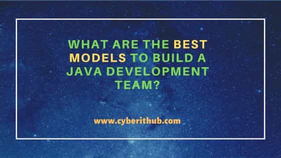 What Are the Best Models to Build a Java Development Team?