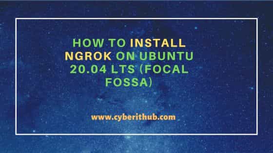 How to Install NGROK on Ubuntu 20.04 LTS (Focal Fossa)