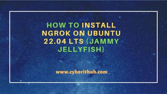 How to Install NGROK on Ubuntu 22.04 LTS (Jammy Jellyfish)