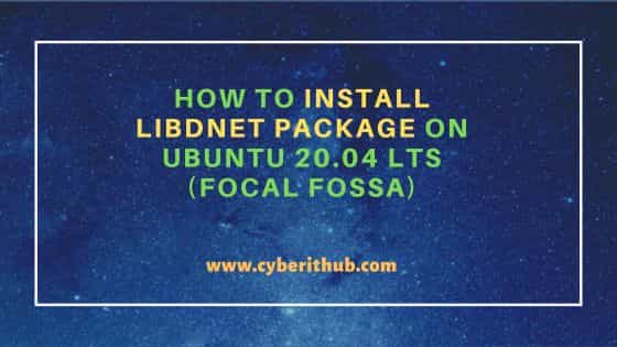 How to Install libdnet package on Ubuntu 20.04 LTS (Focal Fossa)