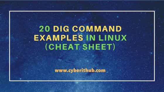 20 dig command examples in Linux (Cheat Sheet) 1