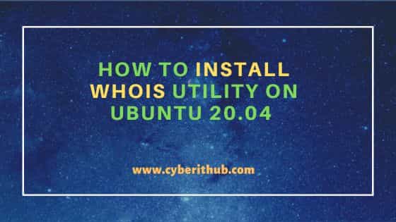 How to Install whois utility on Ubuntu 20.04 52