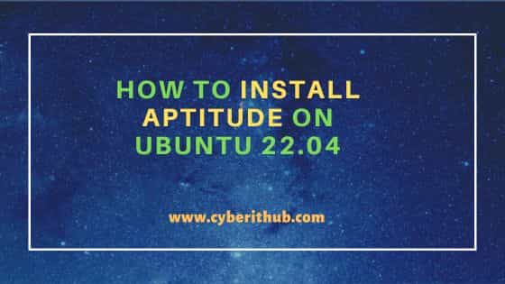 How to Install aptitude on Ubuntu 22.04 1
