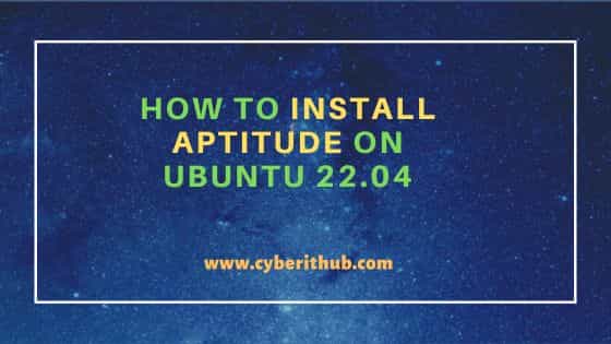 How to Install aptitude on Ubuntu 22.04 9