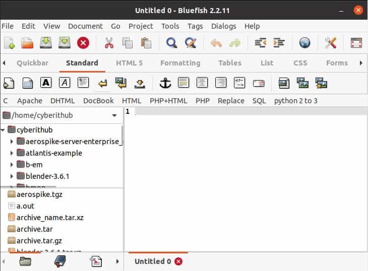 How to Install Bluefish Text Editor on Ubuntu 20.04 3
