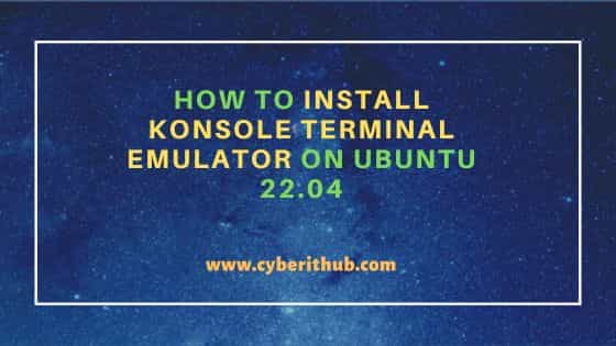 How to Install Konsole terminal emulator on Ubuntu 22.04 41