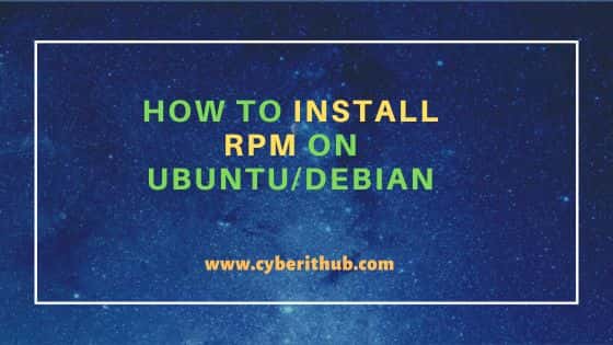 How to Install rpm on Ubuntu/Debian