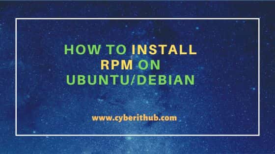 How to Install rpm on Ubuntu/Debian 7