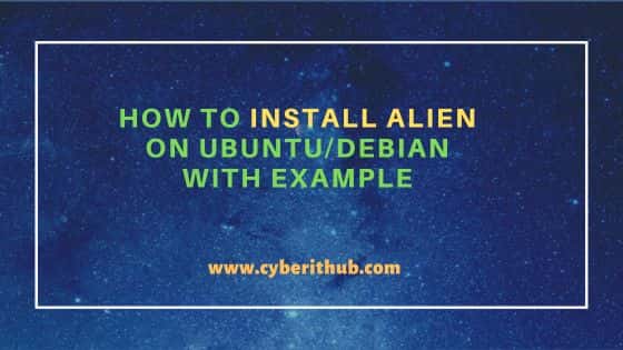 How to Install alien on Ubuntu/Debian with Example 1