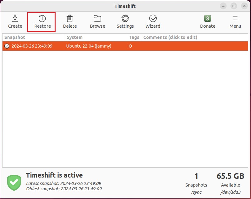 How to Install and Use TimeShift on Ubuntu 18